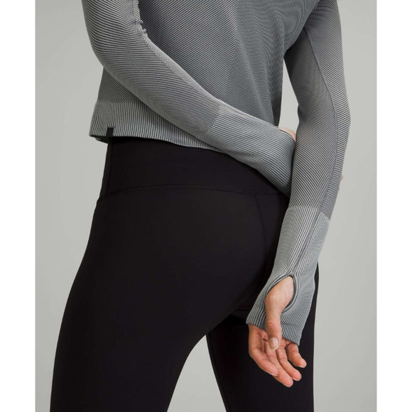 RARE Lululemon Cropped 1/2 Zip Long Sleeve Grey 6 NWOT - Picture 4 of 11